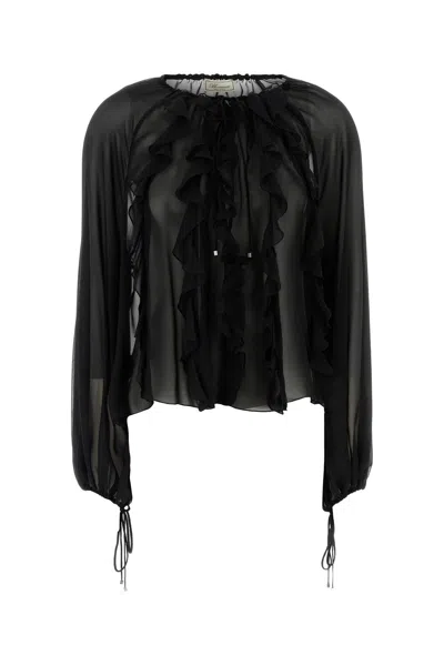 BLUMARINE BLUMARINE BLACK SILK BLOUSE
