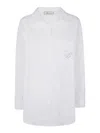 Blumarine Cotton Poplin Shirt In White