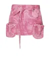 Blumarine Camouflage-print Mini Skirt In Pink
