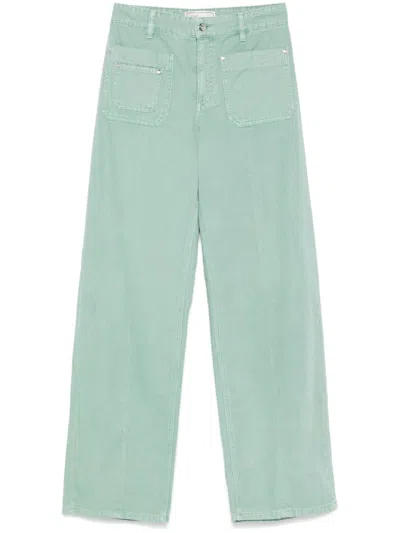 Blumarine Canvas Jeans In Green