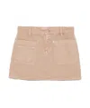 Blumarine Canvas Mini Skirt In Nude