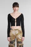 Blumarine Cardigan In Black Viscose In Black