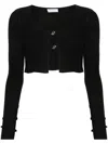 Blumarine B Monogram Cropped Cardigan In Black