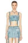 Blumarine Cargo Bralette Top In Agata