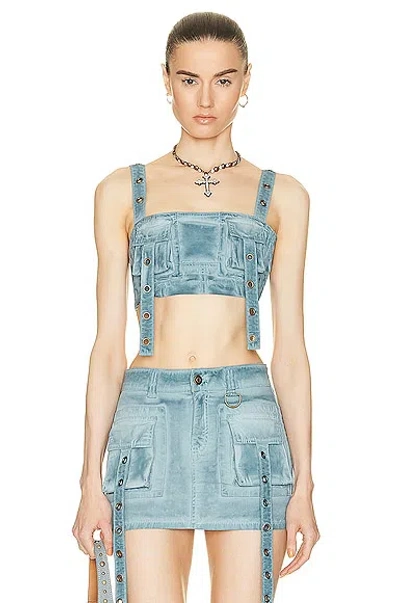 Blumarine Cargo Bralette Top In Agata