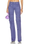Blumarine Cargo Pant In Ultraviolet