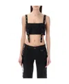 Blumarine Cargo-style Crop Top In Black