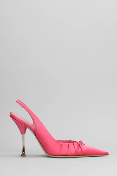 Blumarine 缩褶裹踝高跟鞋 In Pink