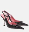 Blumarine Carla 105 Leather Slingback Pumps In Black