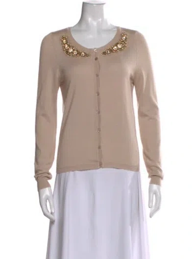 Pre-owned Blumarine Cashmere Crew Neck Sweater In Neutral