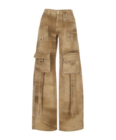 Blumarine Casual Pants With Belt Loops In Brown