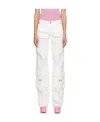 Blumarine Casual Pants With Waist Loops And Pockets In White