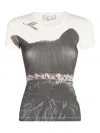 Blumarine White And Black T-shirt In Black