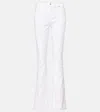 Blumarine Chain-detail High-rise Bootcut Jeans In White