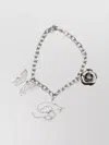 Blumarine Charm Bracelets Crystal Embellishments In Metallic