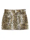 Blumarine Leopard-print Mini Skirt In Black
