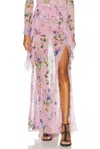 Blumarine Chiffon Sheer Skirt In Multi