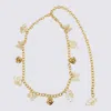 Blumarine Butterfly Initial Rose Charm Chain Belt In Gold