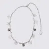 Blumarine Butterfly Initial Rose Charm Chain Belts In Metallic