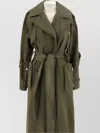 Blumarine Panelled Belted Cotton Trench Coat
