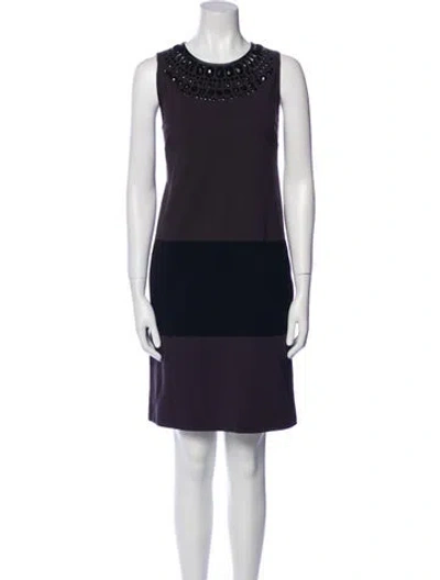 Pre-owned Blumarine Colorblock Pattern Mini Dress In Black