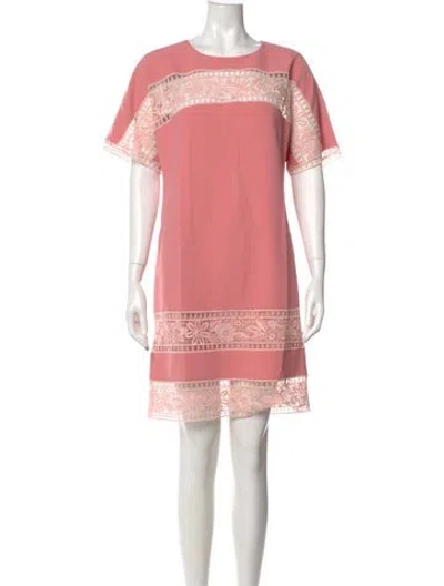 Pre-owned Blumarine Colorblock Pattern Mini Dress In Pink