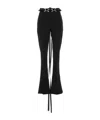 Blumarine Stretch Polyester Blend Flared Lace Pants In Black