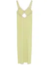 Blumarine Corded-lace Maxi Dress In Green