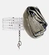 Blumarine Corsage Embellished Choker In Peacoat/warm Sand