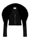 Blumarine Long-sleeved Casual Jacket In Black