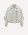 Blumarine Women Cotton Bomber Jacket In Gray