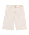 Blumarine Denim Shorts With Belt Loops In Pink