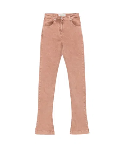 Blumarine Cotton Bull Skinny Jeans In Nude
