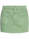Blumarine Green Five-pocket Miniskirt In Green