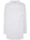 Blumarine Cotton Poplin Shirt In White