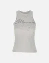 Blumarine Embellished-logo Tank Top