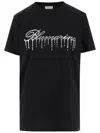 Blumarine Jersey T-shirt With Dripping-effect Logo