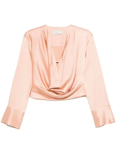 Blumarine Cowl-neck Blouse In Pink