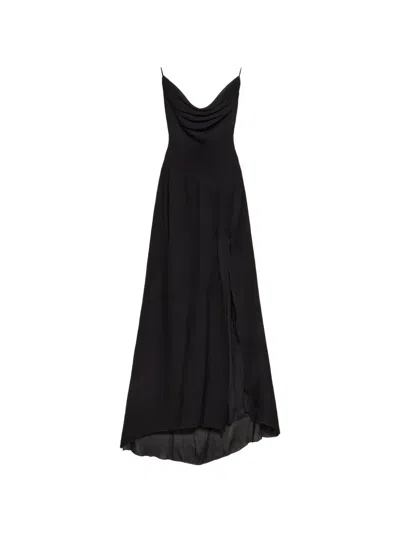 Blumarine Cowl-neck Gown In Black
