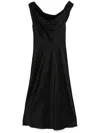 Blumarine Cowl-neck Midi Dress In Black