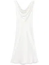 Blumarine Cowl-neck Midi Dress In White