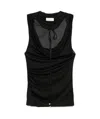 Blumarine Cowl-neck Tank Top In Black