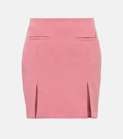 Blumarine Tailored Side-slit Miniskirt In Bubble