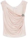 Blumarine Karl 24 Gold Buckle Handbag In Pink