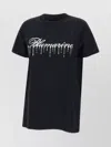 Blumarine Crew Neck Cotton Jersey T-shirt With Graphic Print