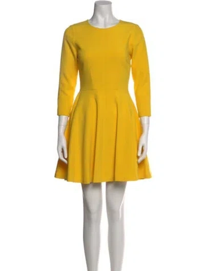 Pre-owned Blumarine Crew Neck Mini Dress W/ Tags In Yellow