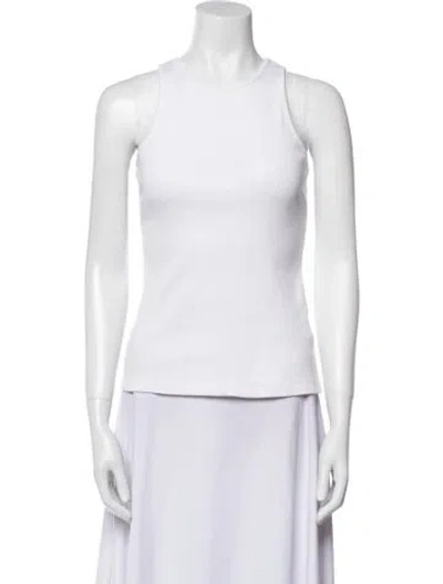 Pre-owned Blumarine Crew Neck Sleeveless Top In White