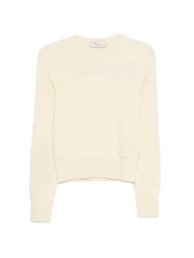 Blumarine Crew-neck Sweater In Neutral