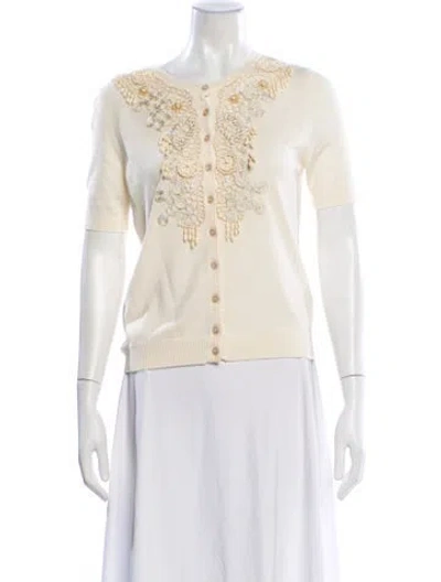 Pre-owned Blumarine Crew Neck Sweater W/ Tags In Neutral