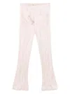 Blumarine Straight Leg Pants In Crinkled Satin In Pink